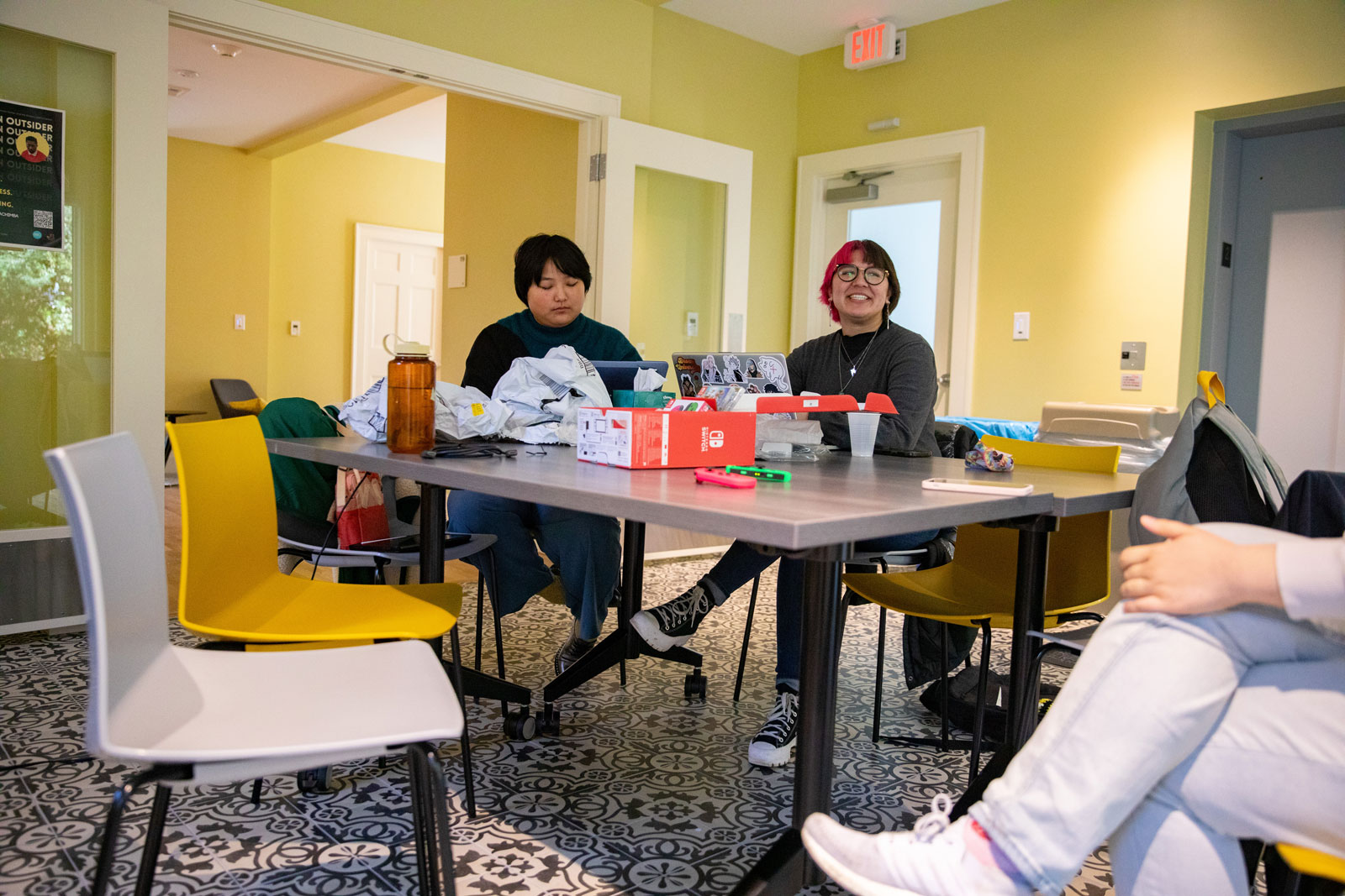 Students in the Garden Room