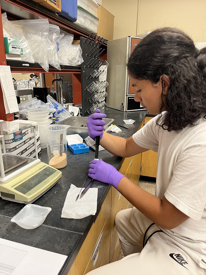 Providence teen works in a research lab on Brown's campus.