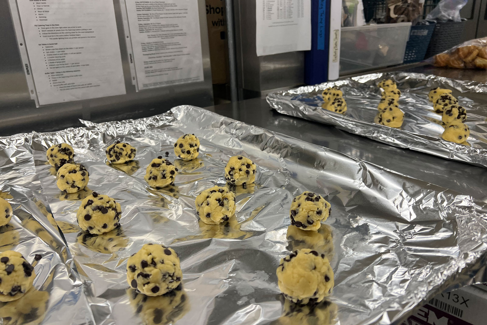 chocolate chip cookies ready for baking