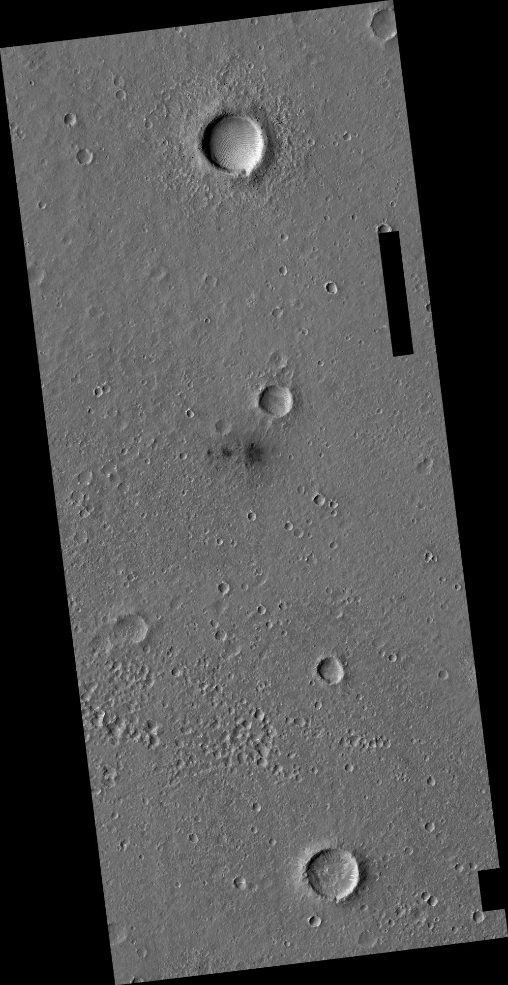 close-up images of the craters