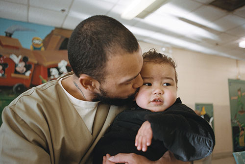 Man holding a child