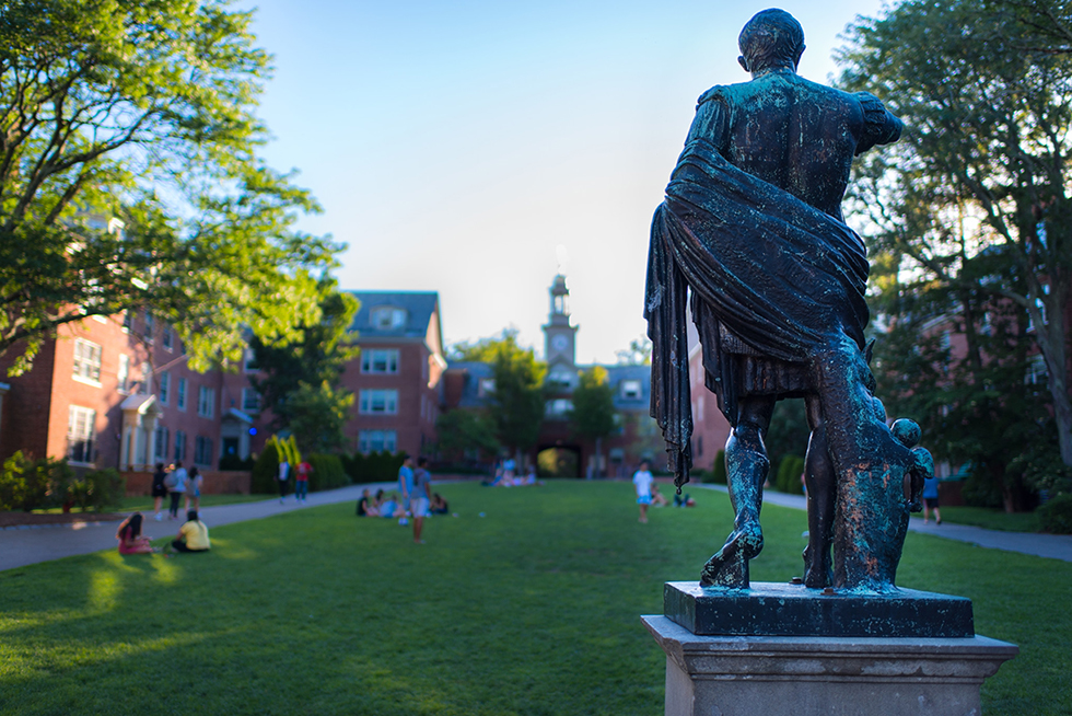 Statue on Brown campus