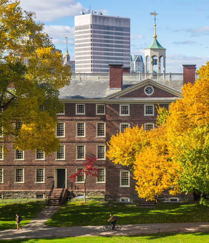 Brown's campus and Providence