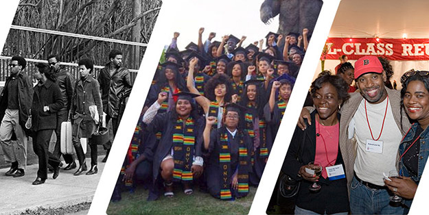 Collage of black alumni events