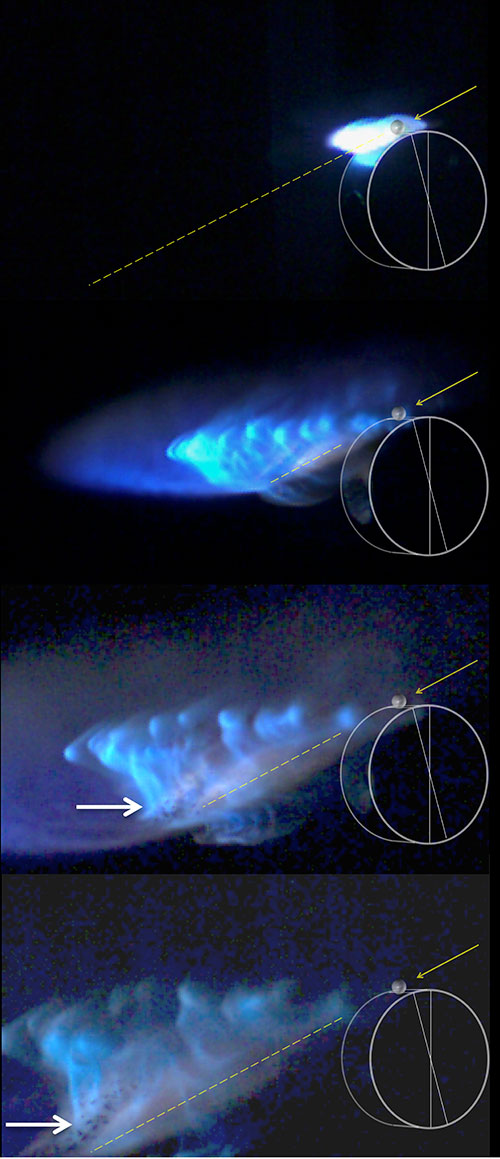 Images from laboratory impacts