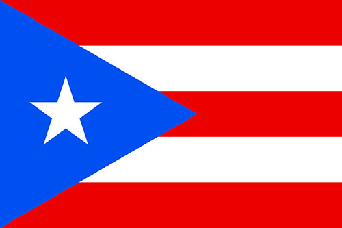 The flag of Puerto Rico