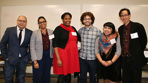 Don Operario, Ana Novais, Akilah Dulin Keita, Joshua Segui, Mae-Richelle Verano, and Omar Galárraga.