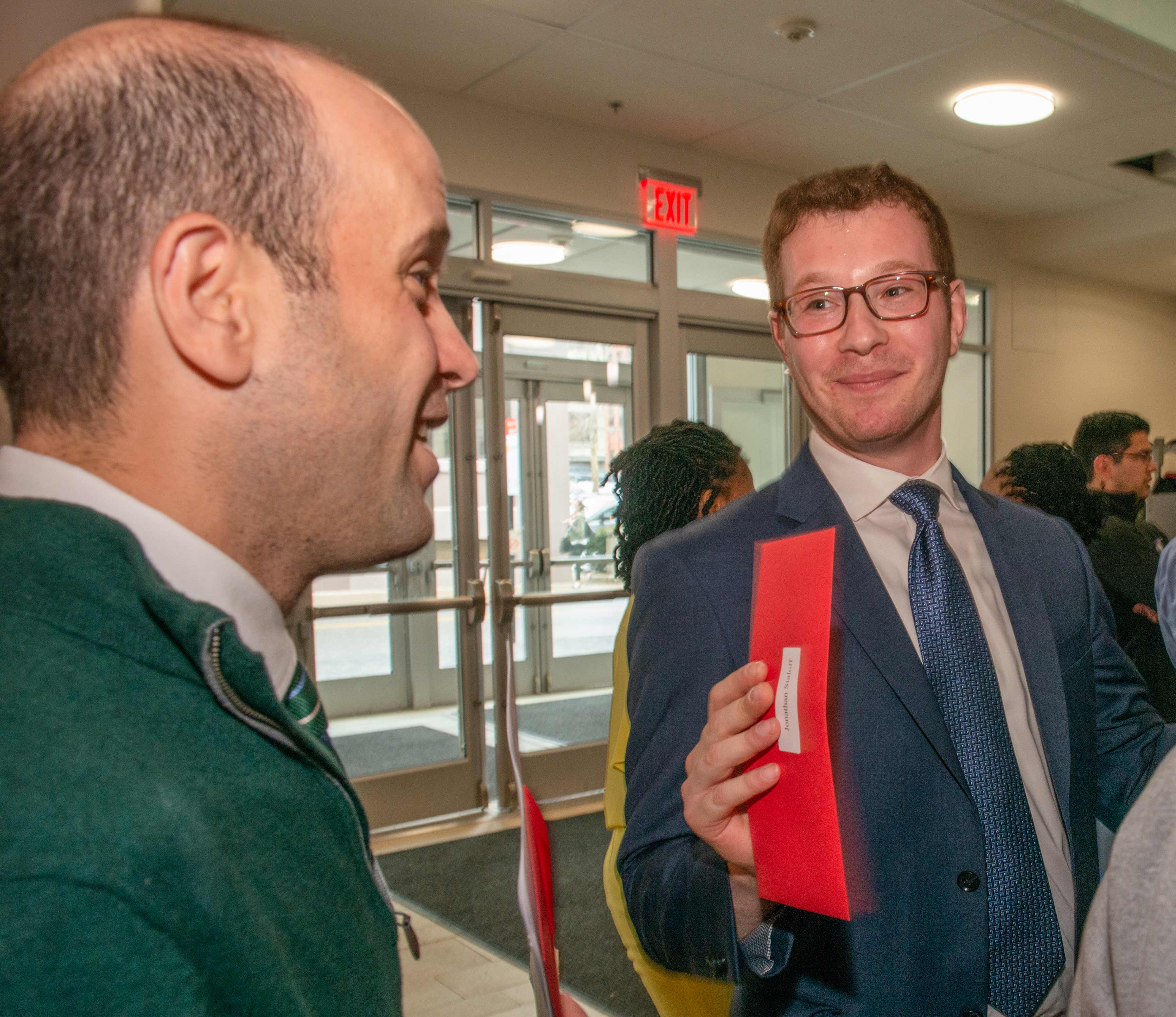 Jonathan Staloff celebrates his residency match with Dr. Paul George