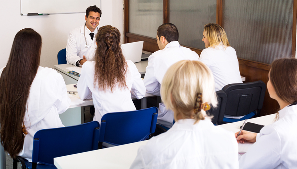 Medical students in classroom