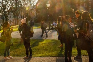 Students on the green