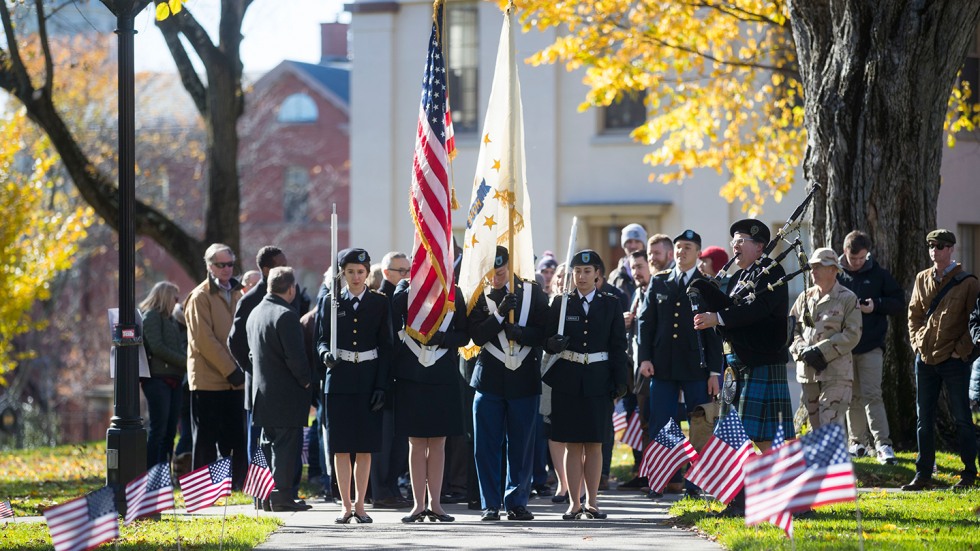 Color guard procession