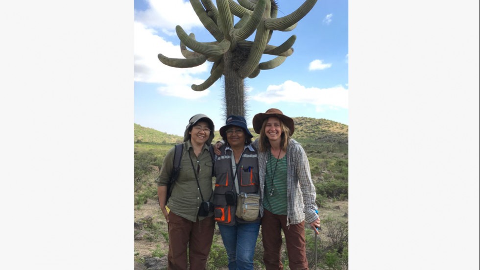 Monica Arakaki, Fátima Caceres and Edwards