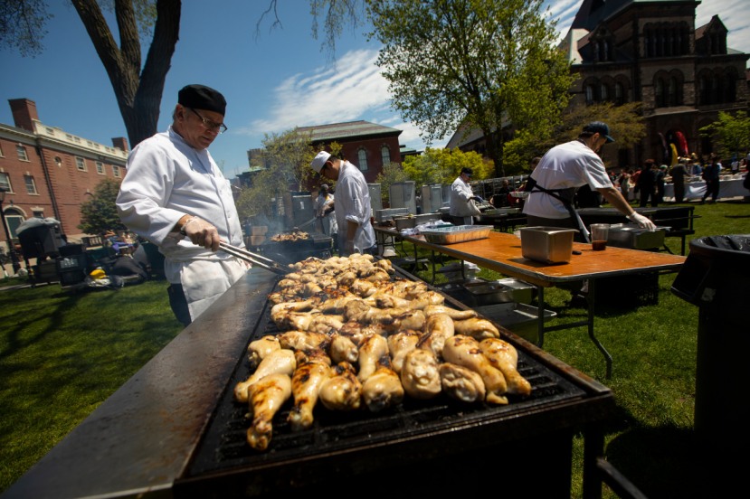 Grilled chicken at the Open Curriculum at 50 celebration 