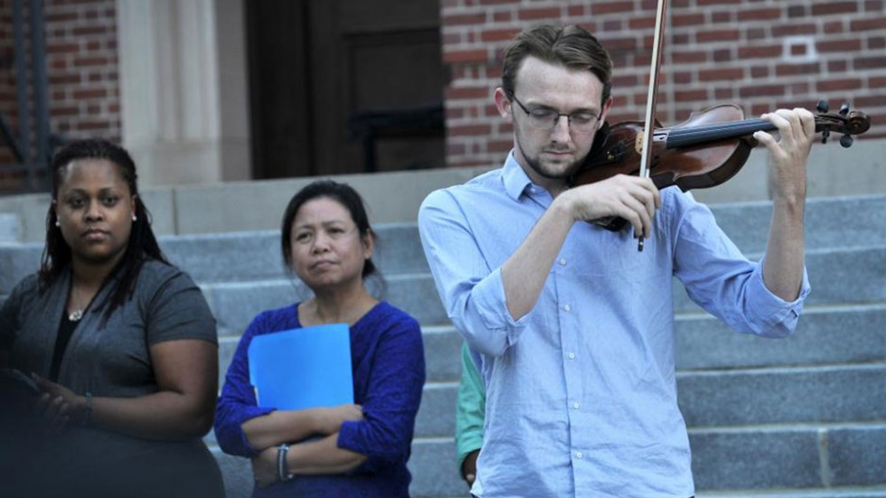 Kenyon Alexander playing violin