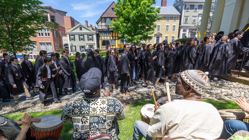 Procession enters Meeting House