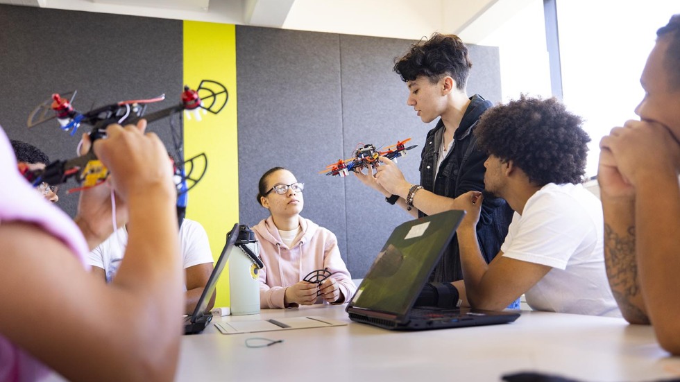 PCTA high schoolers program drones