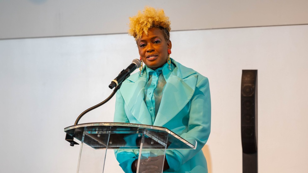 Aunjanue Ellis-Taylor addresses the audience