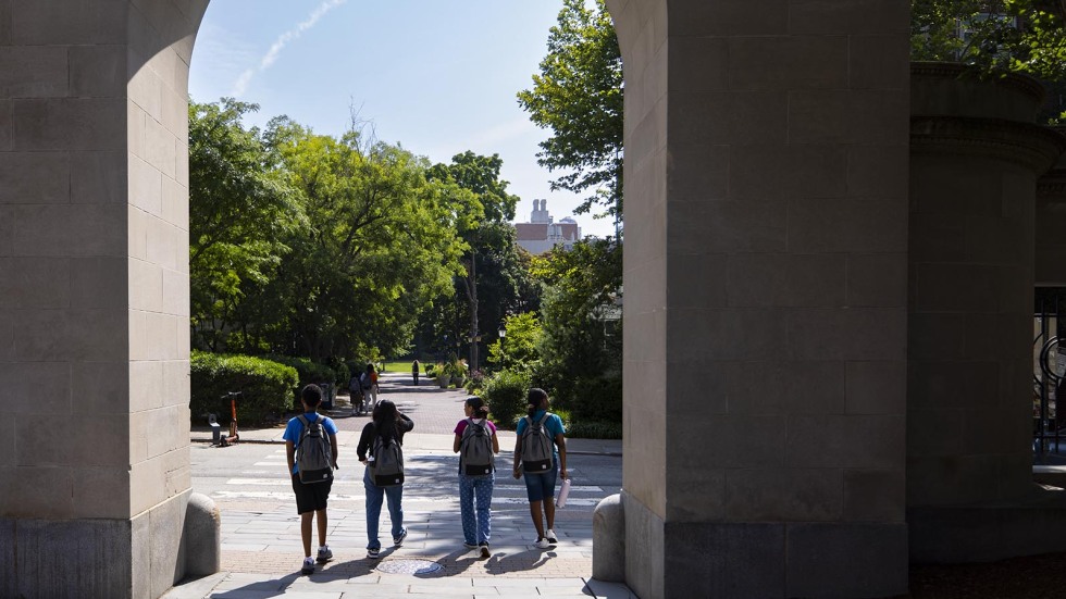 PPSD walk across campus between classes