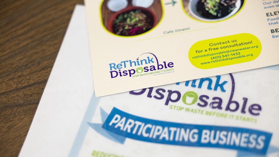 flyers on ReThink Disposable program 