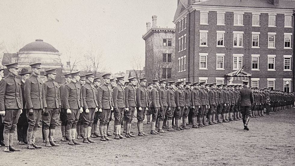 archival image of brown student veterans