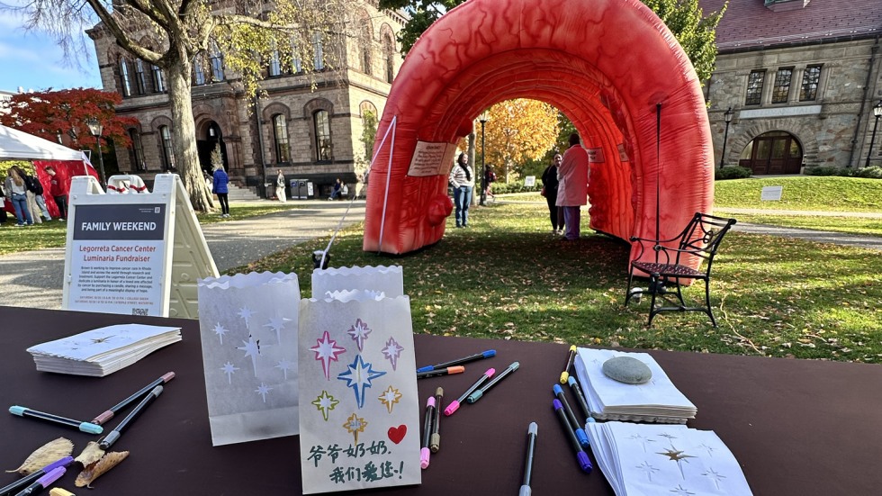 luminaria fundraiser table display