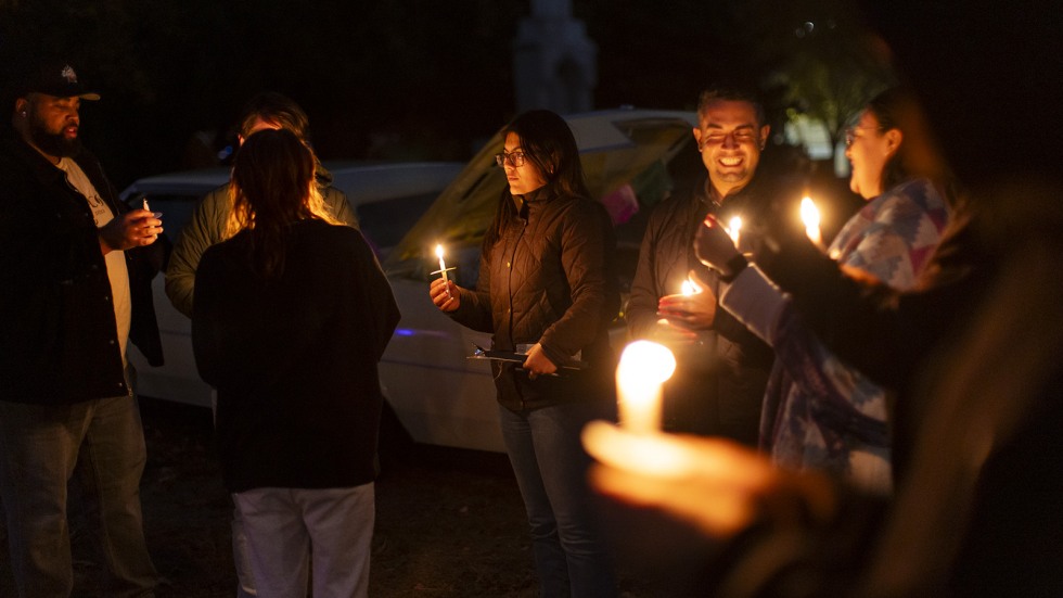 candle-lit procession 