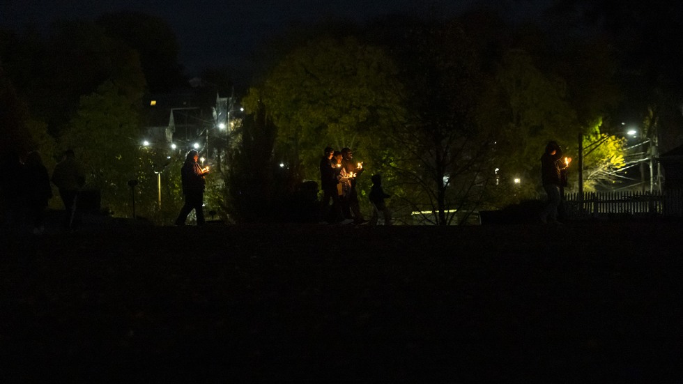 candle-lit procession 