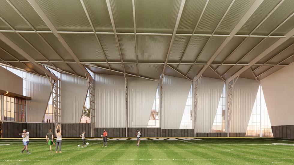 rendering of indoor turf field